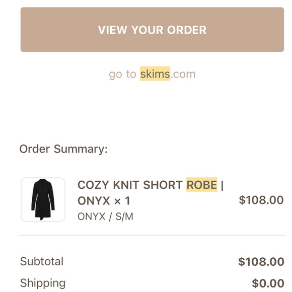 Skims Cozy Knit Short Robe - Picture 2 of 4